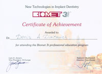 Сертификат Biomet Димитрович Сертификат Biomet Димитрович
